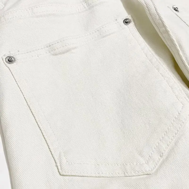 2026 Y2K Mode Weiße Baggy New Jeans Kpop Cargo-Hosen für Herren Kleidung Gerade Knöchelreißverschluss Damen Lange Hosen Ropa Hombre – Detail 17
