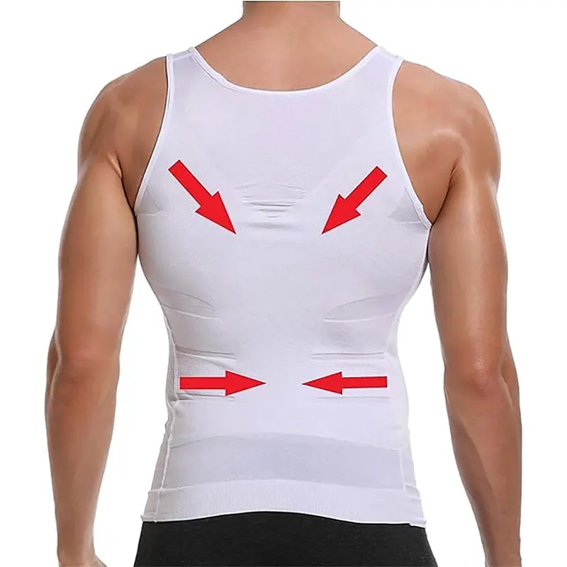 Mannen Slim'n Lift Buik Compressie Buikcontrole Body Shaper Afslankende Vest Shirt Korset Slank N Lift Shaper Ondergoed Shapewear