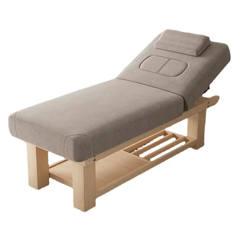 Home beauty massage bed wooden Ear Cleaning Adjust esthetician massage bed comfort lettino estetista salon furniture BL50MB