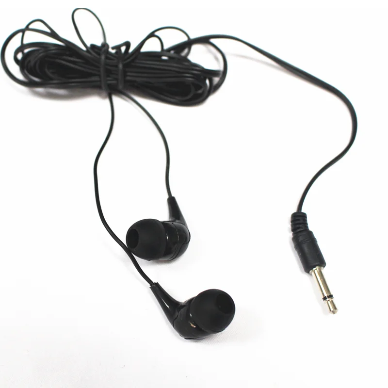 أرخص سماعة أحادية ، سماعة أذن يمكن التخلص منها مع سلك 1.8 متر ، شحن مجاني عن طريق البريد ، 2 قطعة لكل مجموعة