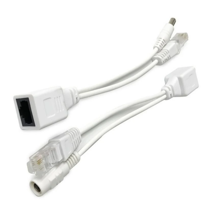 K32C Passive PoE Injector and Splitter for IPCameras and Wireless Access Points with DC5.5x2.1mm Connectors RJ45 Plugs