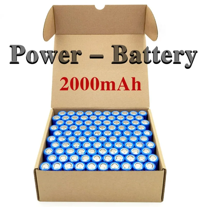 Factory direct sale brand new A-grade 18650 battery 3.7V 2000mAh rechargeable lithium ion battery for sale in bulk