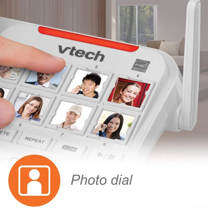 SN5147 Amplified Corded/Cordless Senior Phone with Answering Machine, Call Blocking, 90dB Extra-loud Visual Ringer