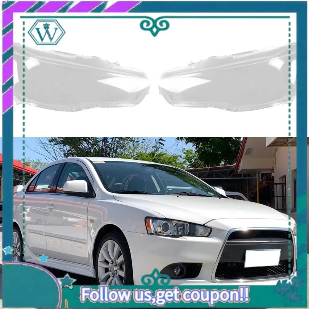 

AA92-Car Headlight Shell Lamp Shade Transparent Lens Cover Headlight Cover For Mitsubishi Lancer EX 2010-2016