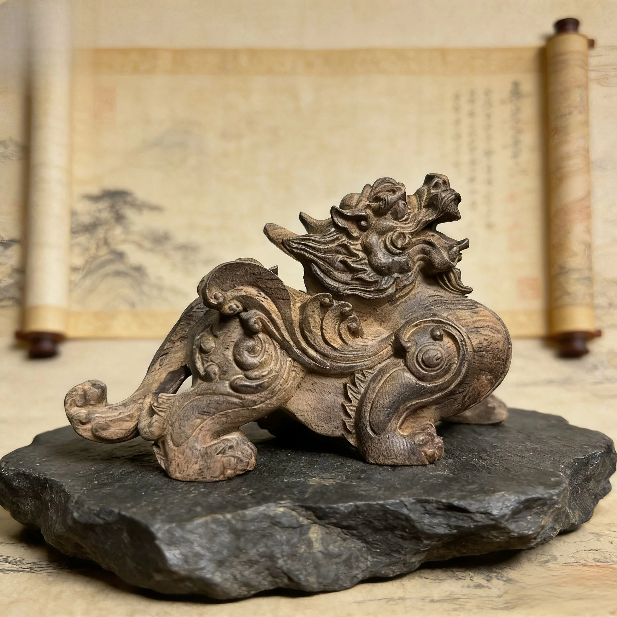 

1 Pair Natural Vietnamese Agarwood Carved Pixiu, Feng Shui Wealth Figurines for Home Office Desk Decoration, Lucky Statues Set