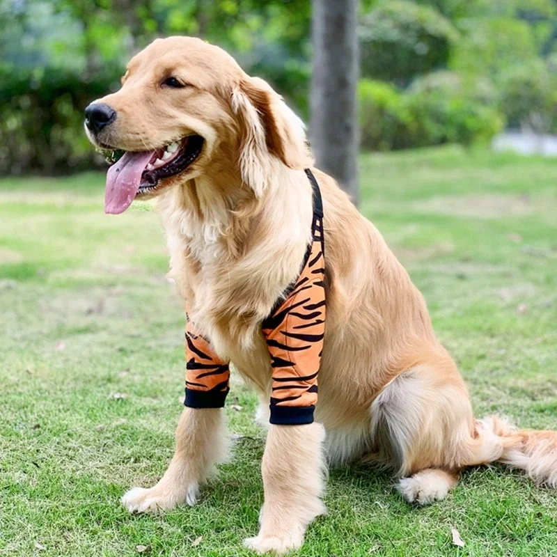 Durable Print Dog Surgical Recovery Sleeve Puppy Elbow Knee Padded Support Wound Elbow Brace Pet Joint Knee Care Supply