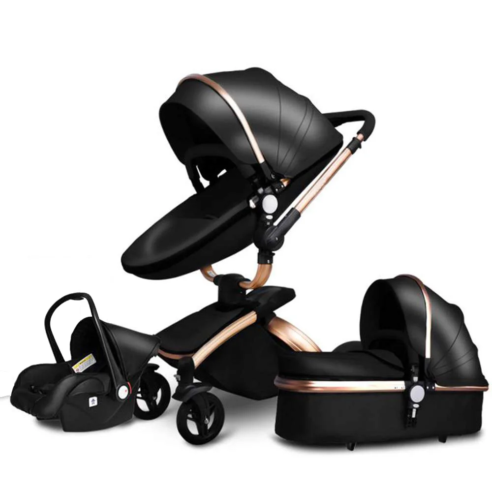 Super baby trend stroller multi-function reversible 3 in 1 baby stroller car seat