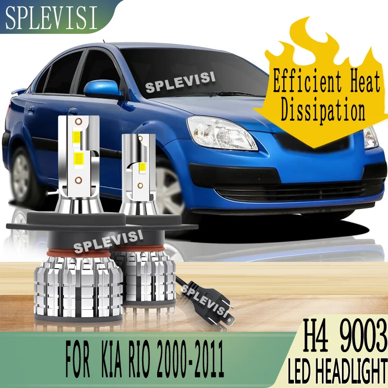 

Safe night beam IP67 Waterproof Plug And Play Car Headlight Bulbs LED For Kia Rio 2000 2001 2002 2003 2004 2005 2006 2007-2011
