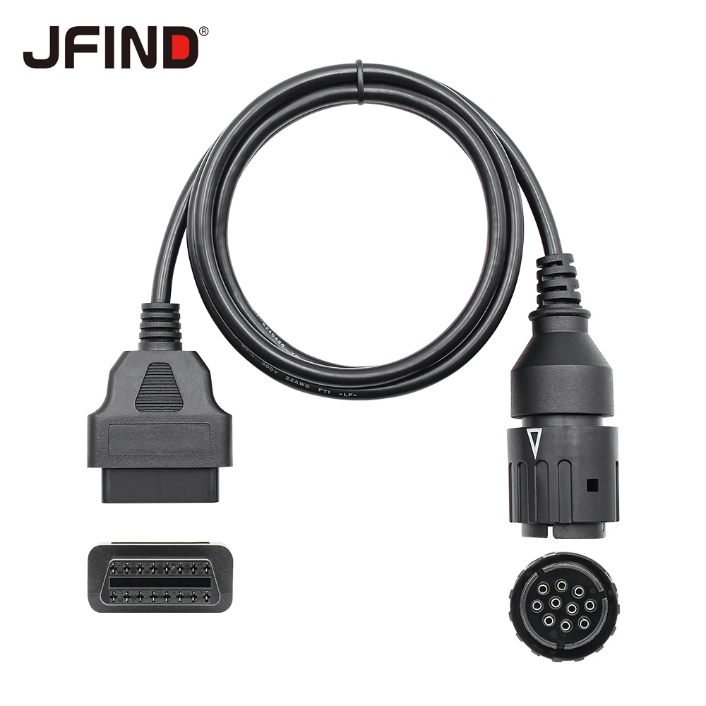 For Motorcycle 10PIN Cable 10 Pin to OBD2 OBD 2 16 PIN Adapter Cable Car OBD2 Diagnostic Connector Scanner Extension Cable