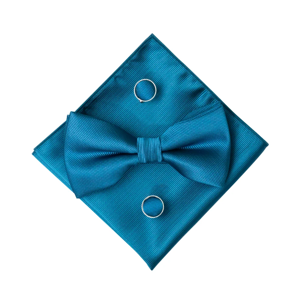 EASTEPIC Karamellfarbenes Fliege-Set mit Twill-Einstecktuch und hochwertigen Manschettenknöpfen – Klassisches Accessoire für Herren in Unifarbe – Geburtstagsgeschenk – Detail 11