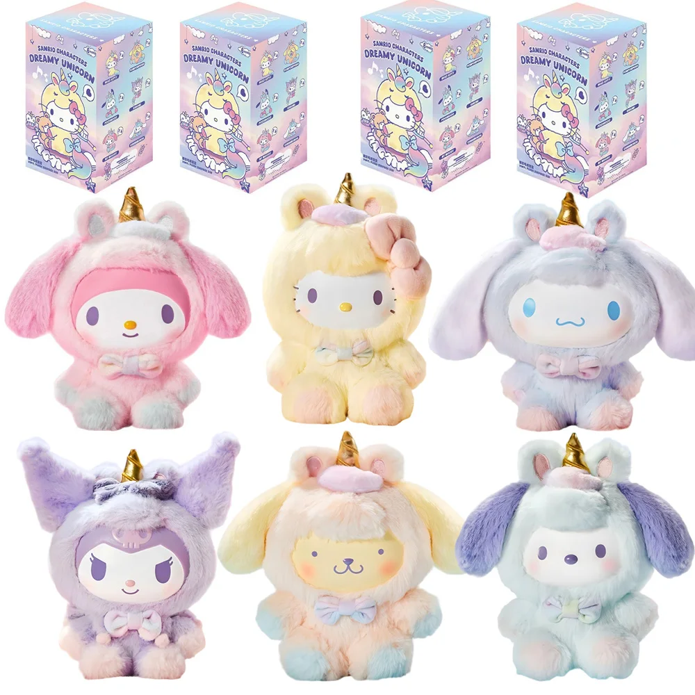

NEW 2026 Sanrio Dream Unicorn Series Vinyl Plush Doll Blind Box Cute Kuromi Doll Bag Hanging Pendant Trendy Toy Birthday Gift
