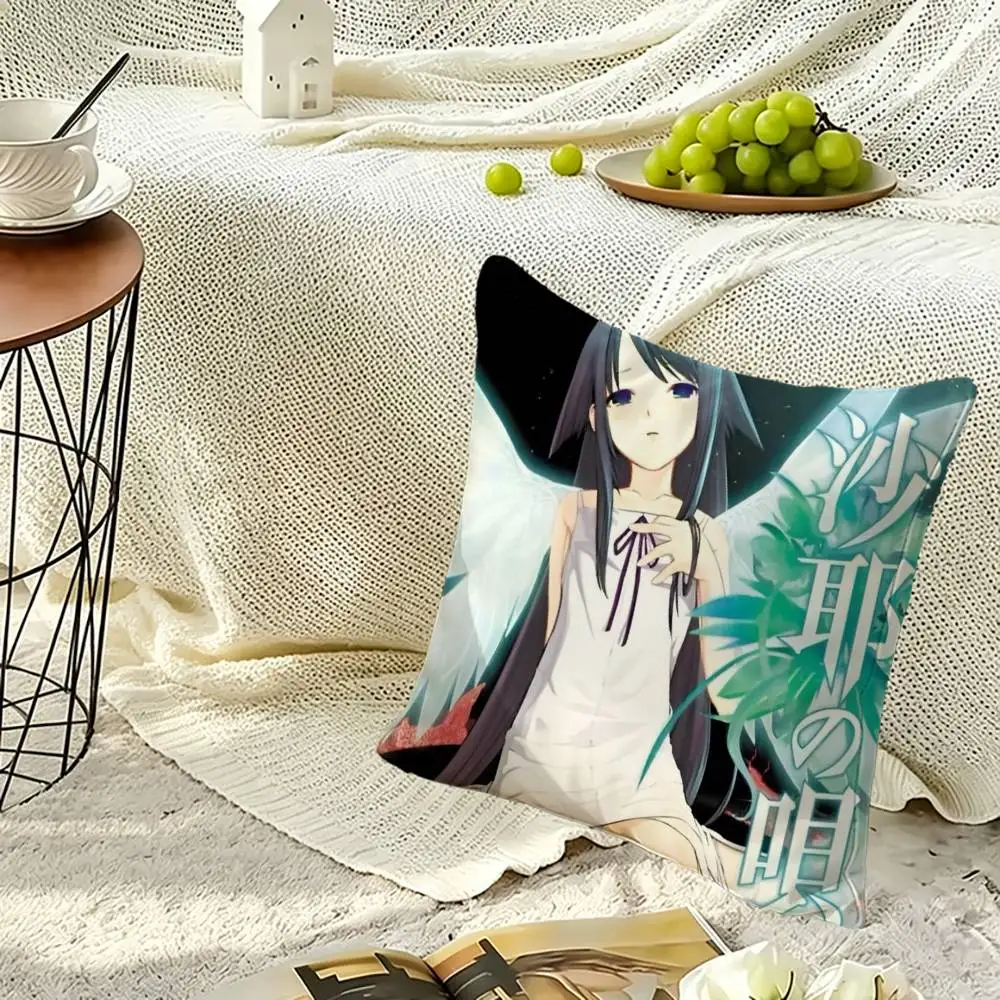Game Saya no Uta The S-Song of Saya Pillow Case Sofa Living Room for Bedroom Headboard Backrest Cushion Square Nap Time