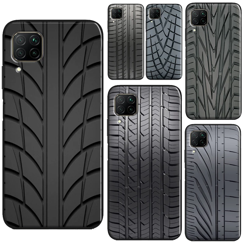 Tire Tread Tyre Track For Huawei Honor X8a X7a X9a X8 50 70 90 Lite Magic5 Pro P20 P30 P40 P50 P60 Nova 9 5T Case