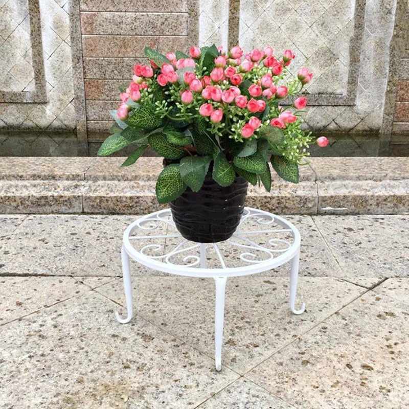 1PC Heavy Duty Metal Rustproof Iron Plant Stand - Perfect for Indoor/Outdoor Garden Planters & Pots!