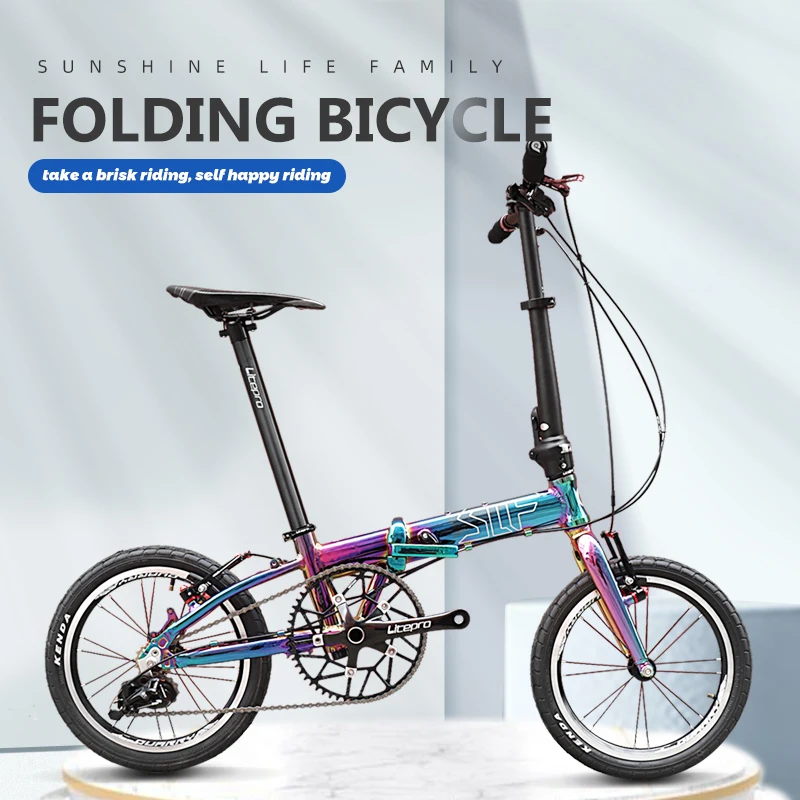 Hot Selling Adult Folding Bicycle 16 Inch Long Journey Bicycle Adjustable Outdoor Bicycles aluminum Fold Bike