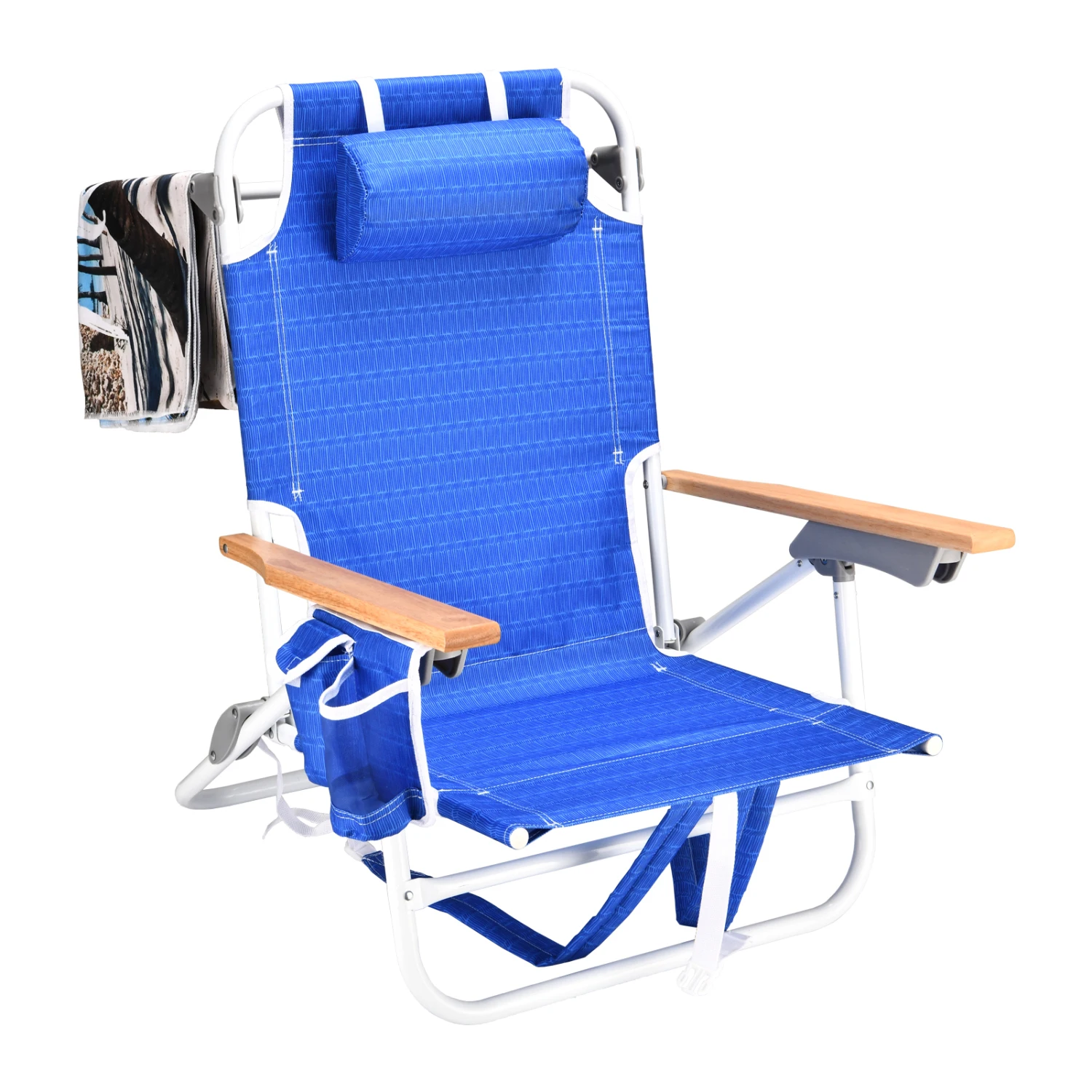 

1PCS Backpack Beach Chairs for Adults Beach towel backpack beach chairs for adults 5 position chair with pouch folding lightweig