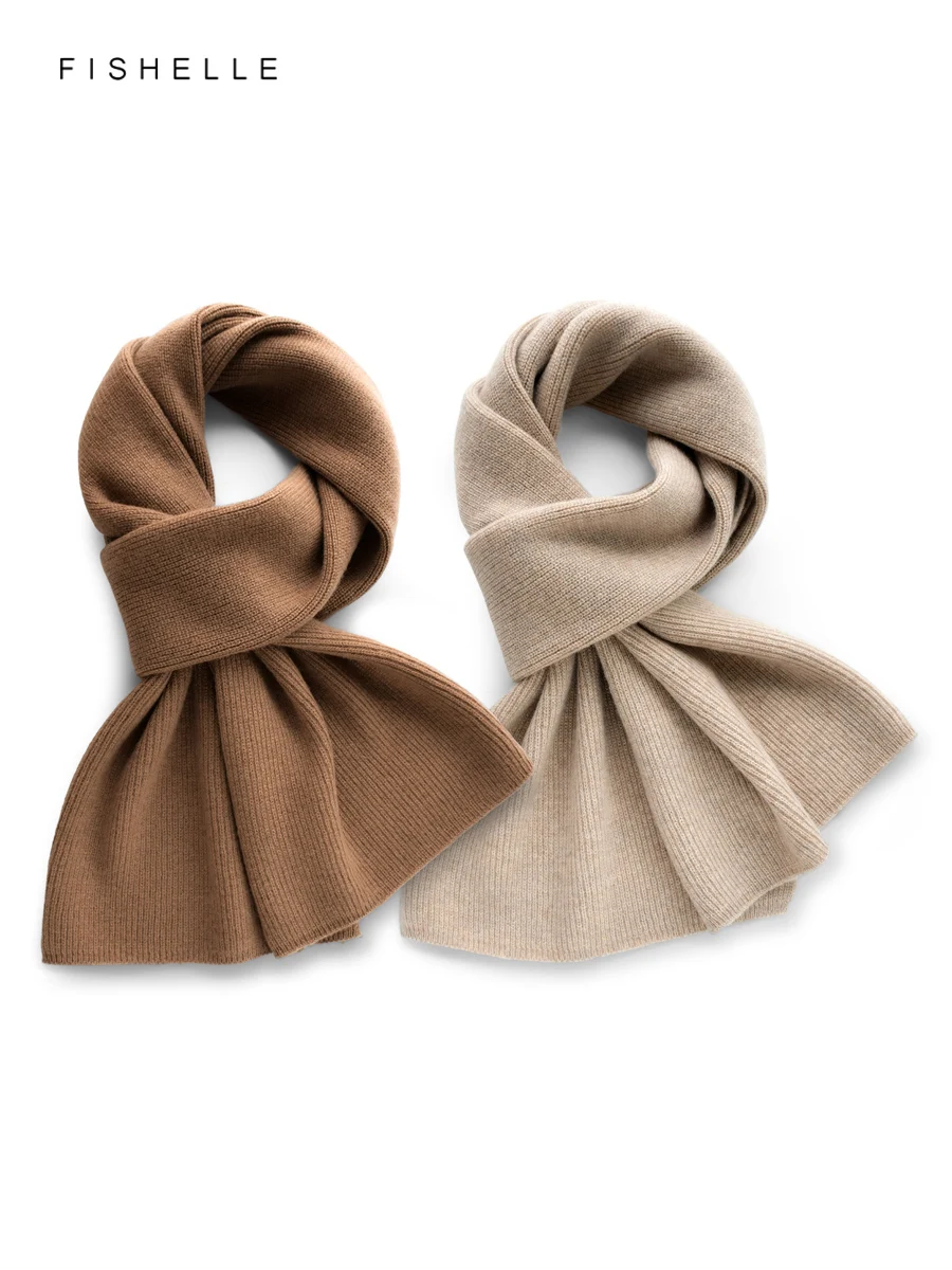 

Кашемировый шарф, коричневые шерстяные шарфы, зимние мужские и женские вязаные однотонные теплые шаль из пашмины, мягкая толстая накидка, женский роскошный подарок