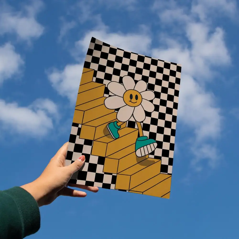 

Retro Flower Print Poster Tracklist Music Album Prints Canvas Wall Art Picture Living Room Home Decor Cover