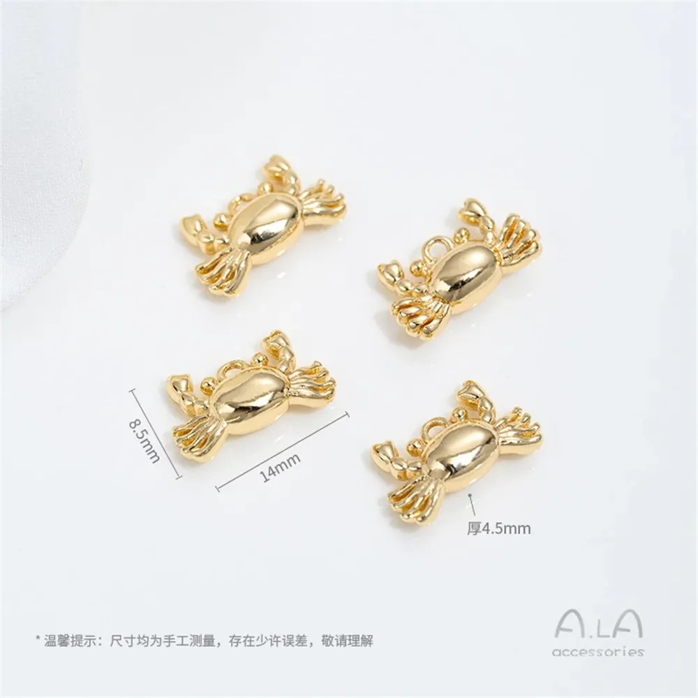 14k banhado a ouro série vida marinha pingente golfinho estrela do mar concha baleia pingente diy jóias acessórios