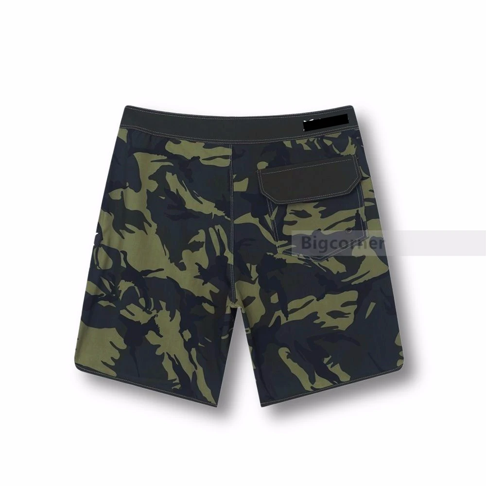 Heren Shorts Boardshort Strandshort Bermuda # Sneldrogend # Aziatische Maat # Embroid Logo #46Cm/18 "#1 Zakken # A1