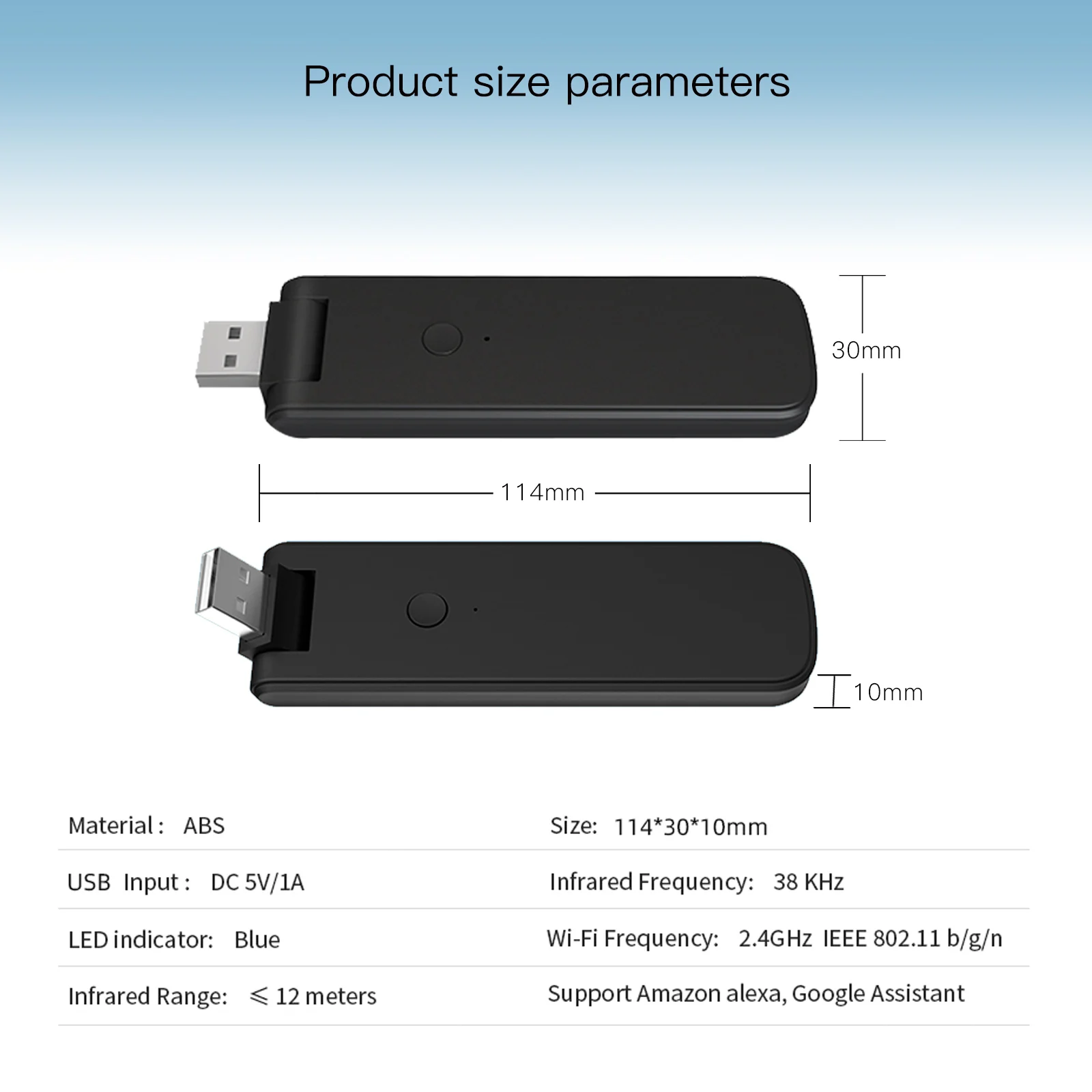 MOES-Télécommande Infrarouge Tuya, Sans Fil, USB, IR + RF, Rotation pour TV, Commutateur de Ventilateur, Maison Intelligente, Tournesol, Support