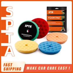 (Bulk Sale) SPTA 5&6Inch Car Spong Buffing Polishing Pads Car Polish Pad With Hook&Loop For DA/RO/GA Car Buffer Polisher