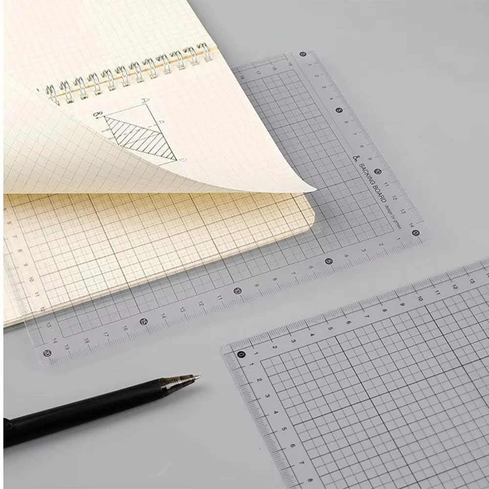 A4/B5/A5 Learning Pad Transparent Ruler Student Writing Grid Scale Non slip Plastic Test Stationery Writing Board