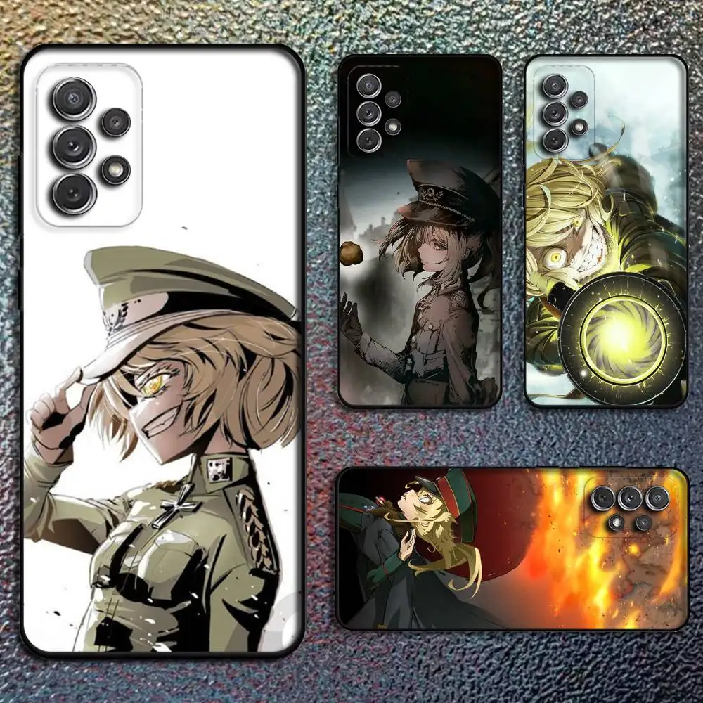 

Saga of Tanya the Evil Phone Case For Samsung S25,S24,S21,S22,S23,S30,Ultra,S20,Plus,Fe,Lite,Note,10,9,5G Black Cover