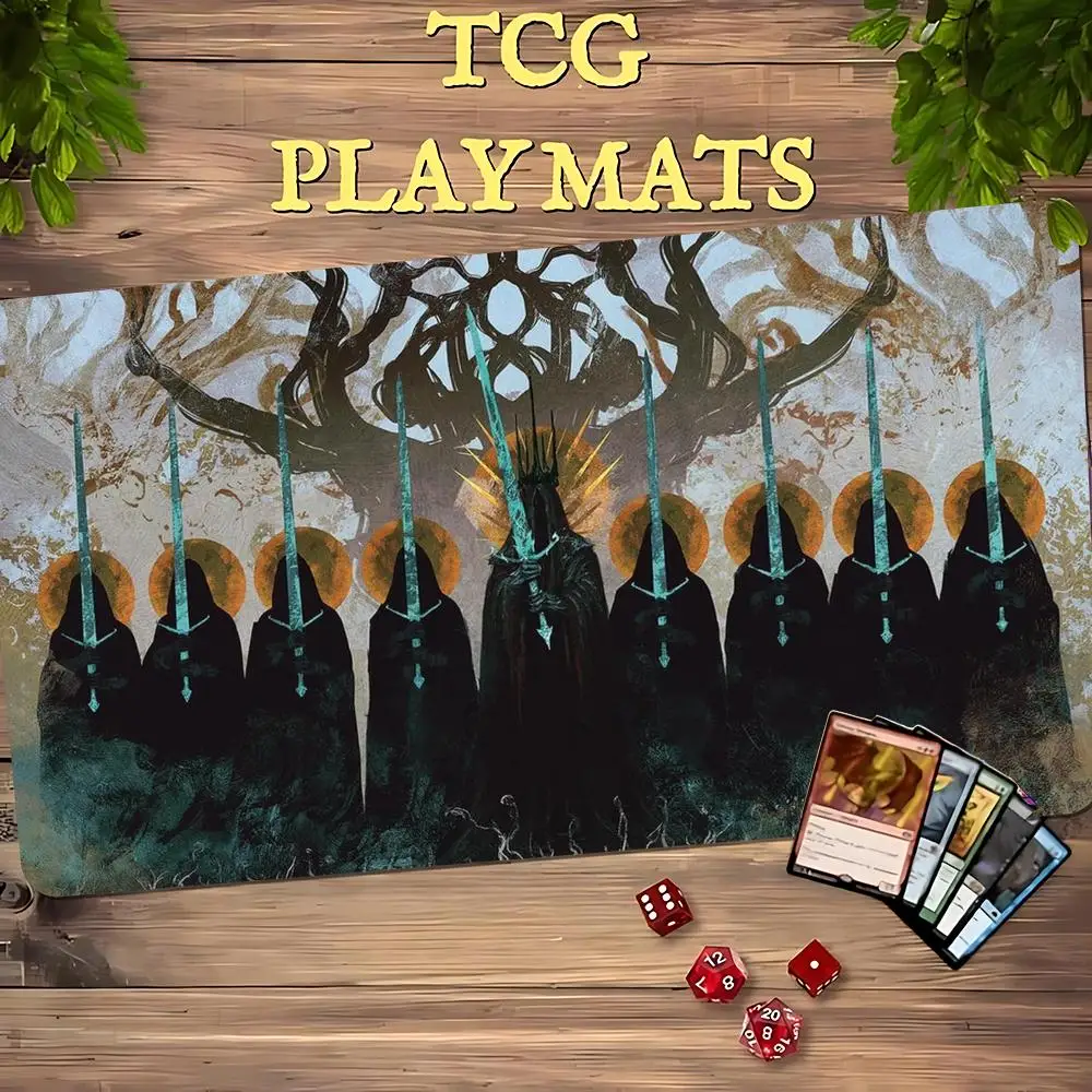 Old Spire Mouse Pad Card Playmat Stitched with Magic Zones Game Mats Tabletop for MTG/TCG Card Battle Commander Gaming Mat
