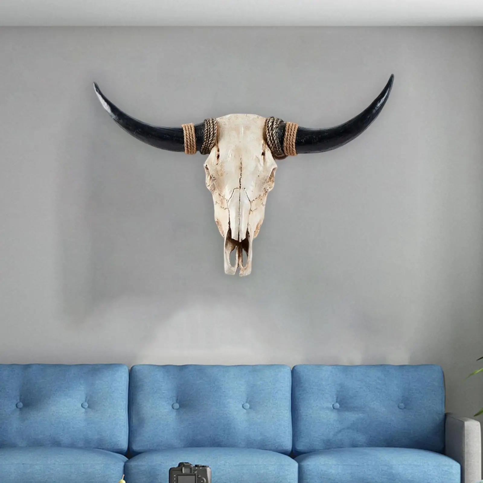 Animals Heads Wall Decor Cabinet Bedroom Longhorn Cow Skull Wall Sculpture