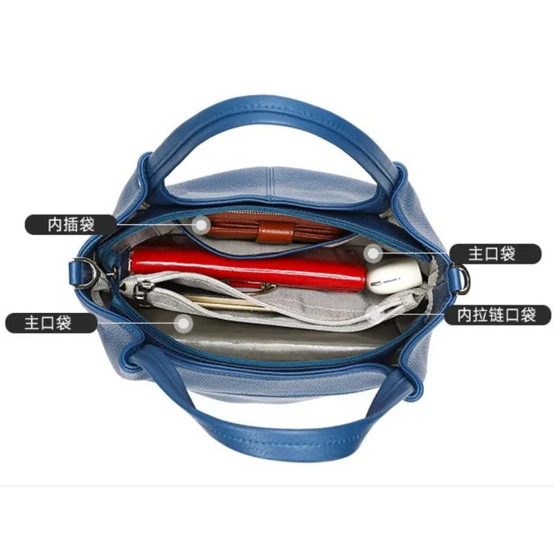 Роскошная большая сумка из коровьей кожи для женщин, модная сумка через плечо, просторная сумка через плечо для работы на работу