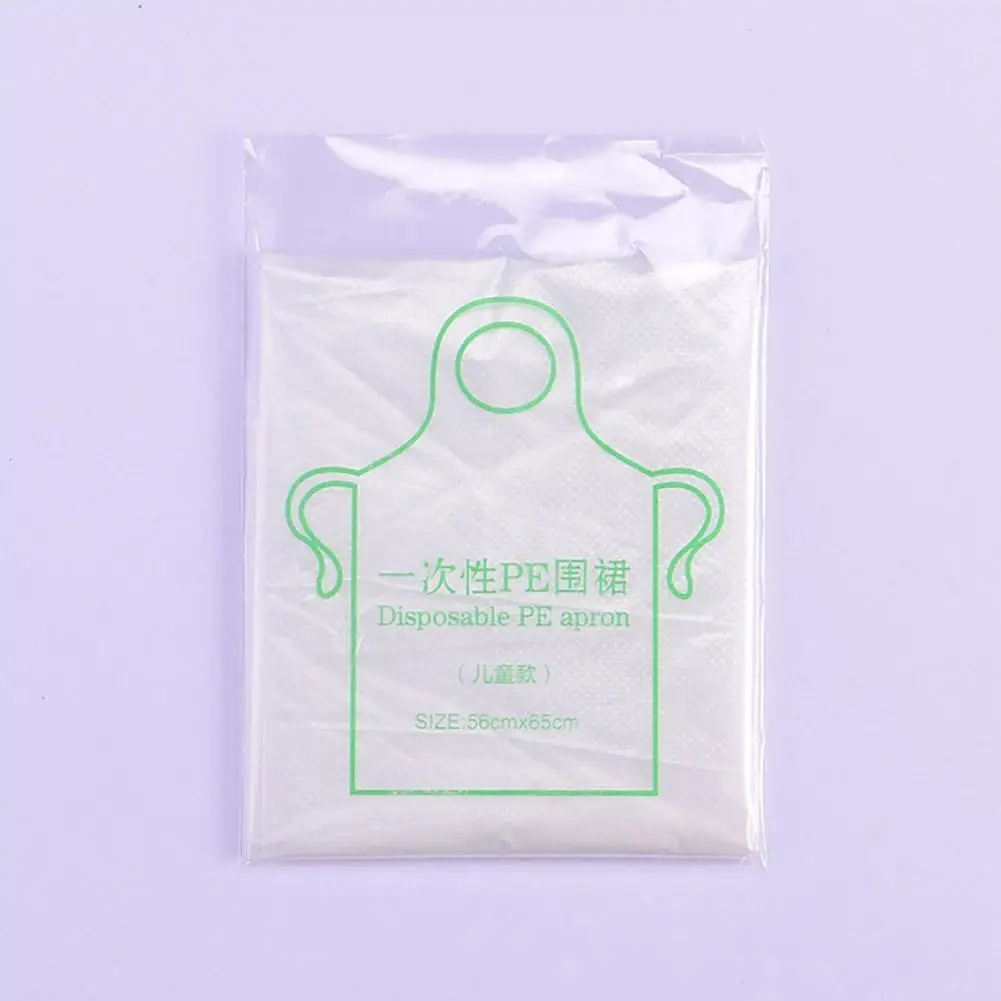 New Disposable Kitchen Aprons Plastic Waterproof Apron Individually Packing Gowns For Men Women Kitchen Tool D2t9