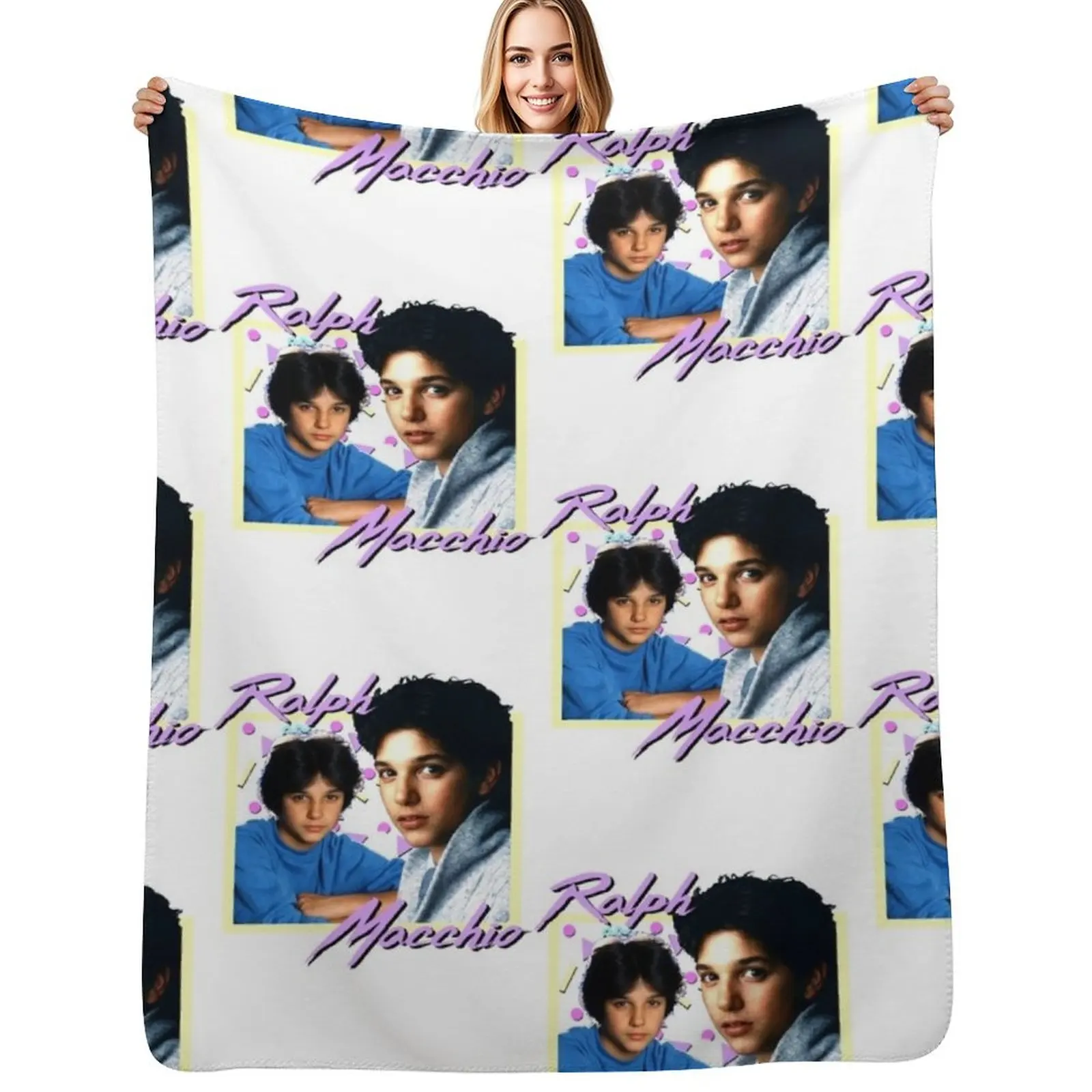

80s Ralph Macchio Throw Blanket Spring Fall Cozy Throw Blanket for Couch