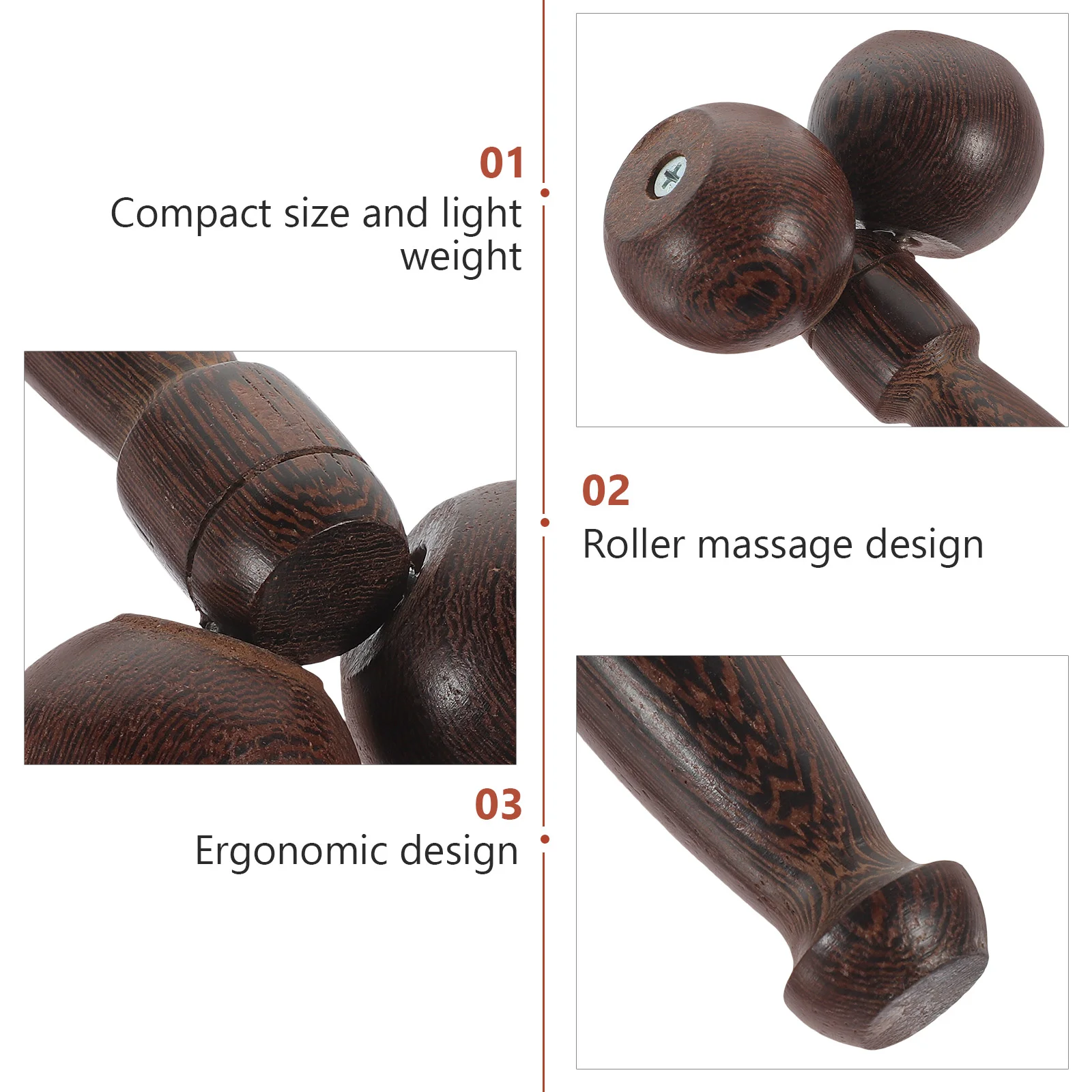 Chicken Wing Wood Massager Facial Tools Roller Massagers Massaging Double Ball Rollers Face Woman