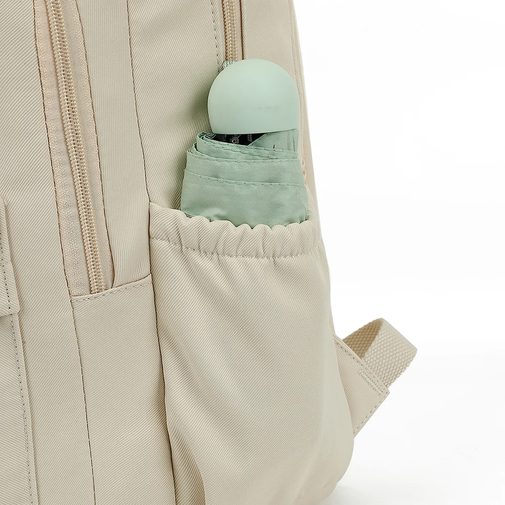College-Student Rucksack wasserdichte Leinwand solide Bücher Tasche Männer Frauen einfache Reise Rucksäcke Schuljunge Mädchen 16-Zoll-Laptoptaschen – Detail 18