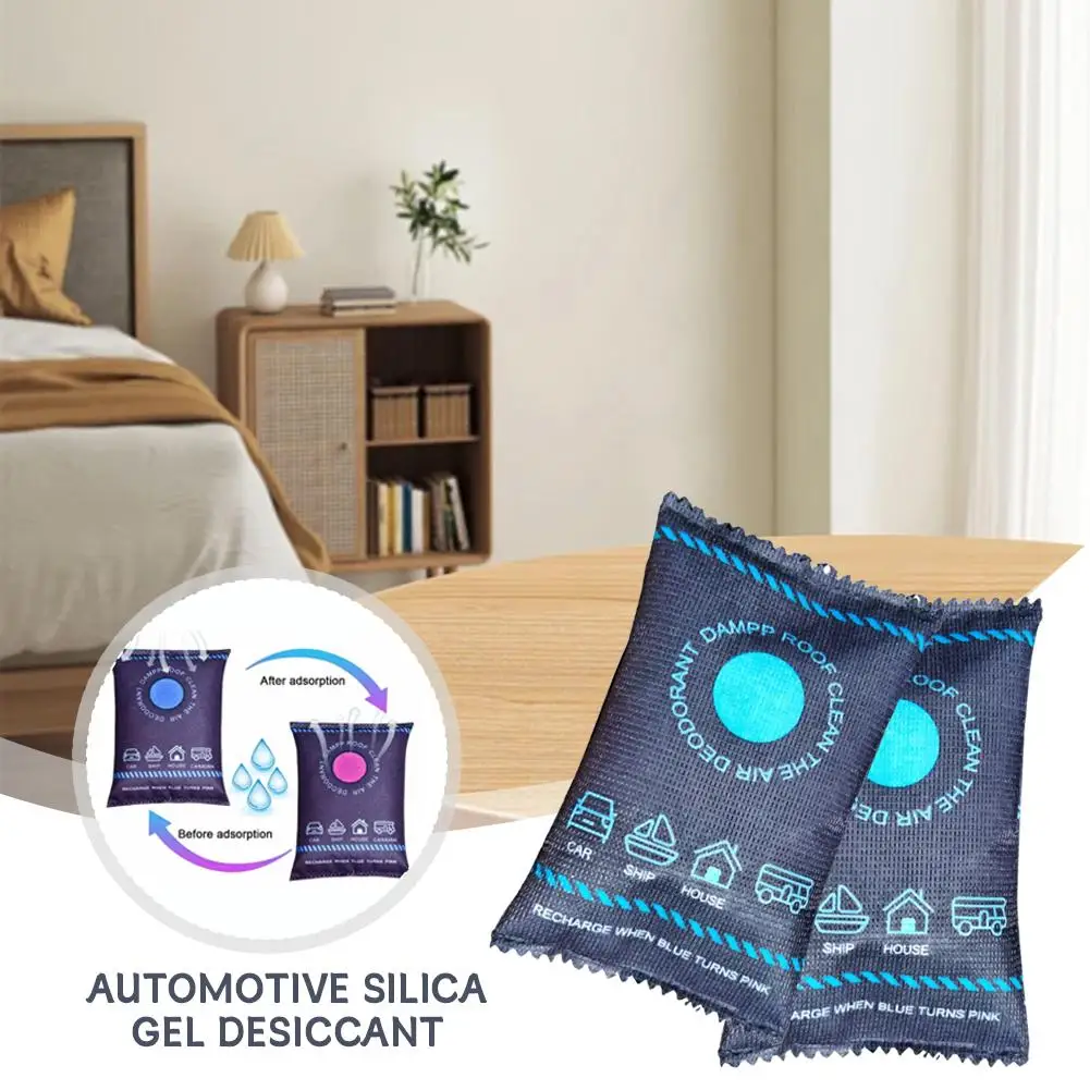 

Color-Changing Dehumidifier Bag Reusable Silica Gel Moisture Absorber for Car Interior Home Closet Fog & Odor Control