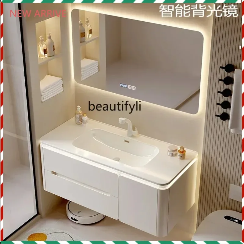 

F356 Bathroom Cabinet Ceramic Whole Washbin Rounded Corner Wash Basin Bathroom Washbasin Cabinet Combination