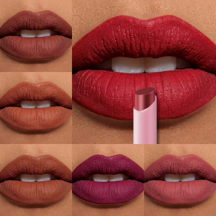 15 colori 1PC rossetto sfumato finitura velluto opaco penna per labbra liscia trucco coreano per donne tinte labbra altamente pigmentati