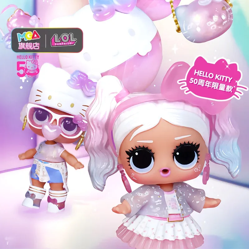 MGA Toy Doll with Hairdressing LOL Surprise Dolls for Girl Dress-up and Simulation HELLO KITTYToys for Girls Cute Anime Figure