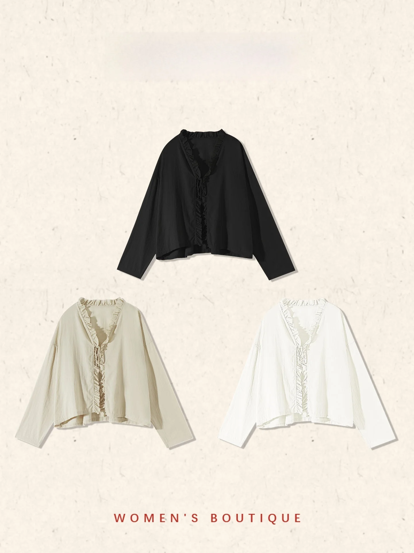 

Легкая хлопковая рубашка-жакет Muguet De Mai для женщин, весна-лето, с V-образным вырезом, завязками и деревянными элементами, модная, дышащая, приятная к телу