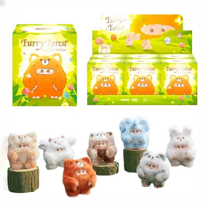 

Аутентичный бархатный монстр, бархатная серия Forest, виниловая глухая коробка, подвеска на рюкзак, милый и забавный подарок на День святого Валентина для людей