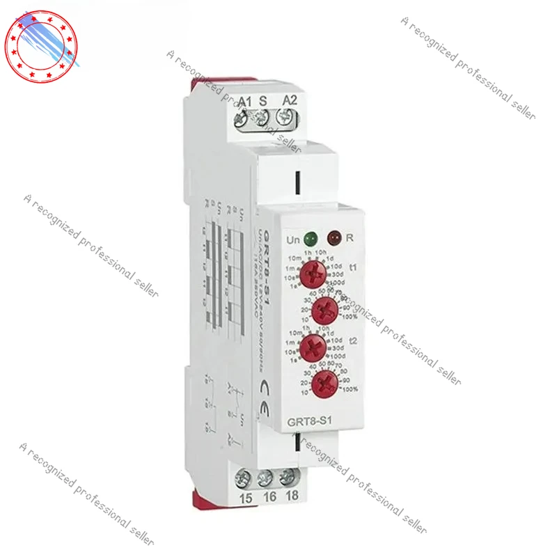 

GRT8-S Многофункциональное регулируемое реле повторителя таймера SPDT AC220V 16A AC/DC12V-240V Электрический защитный асимметричный цикл