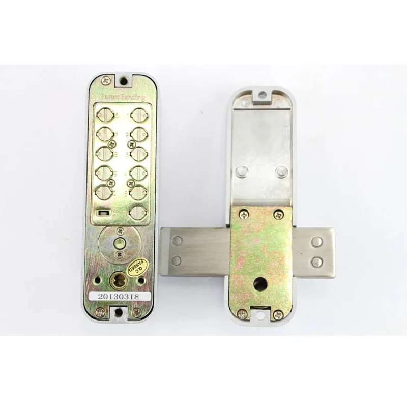 LACHCO Mechanical Code Lock Machinery Keypad Password Door Lock Latch Zinc Alloy Glass Door L18005