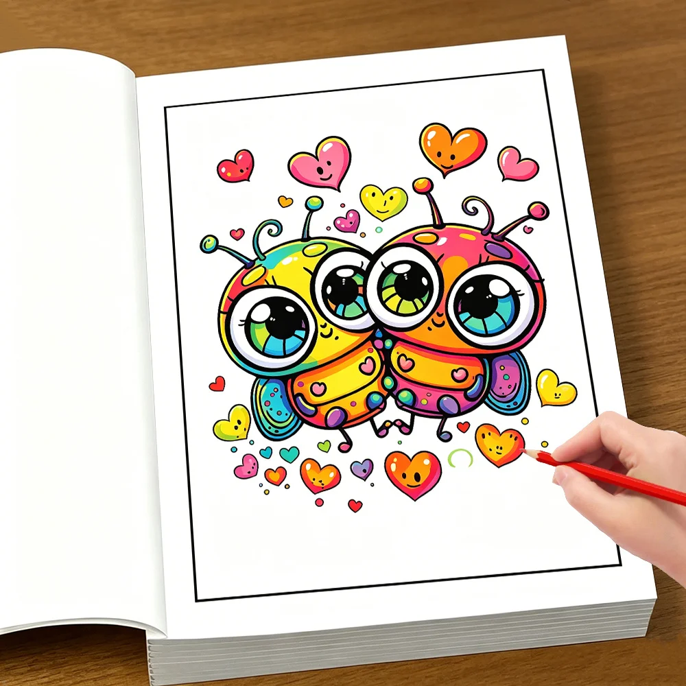 

Love Bugs Coloring Book, Cute Ladybug Themed Soft Coloring & Relaxation Activity Book for Adults & Teens