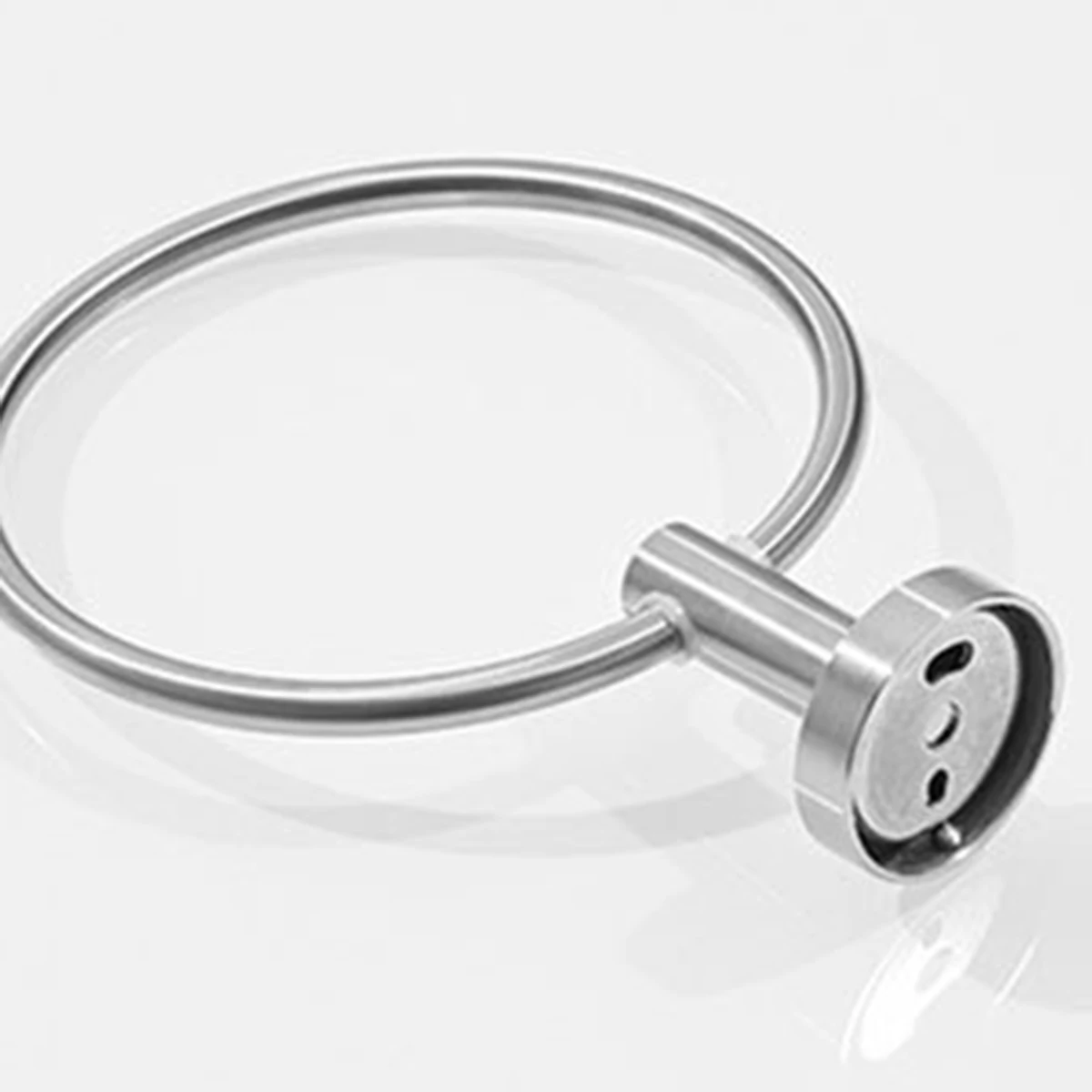 1 قطعة منشفة الحمام حلقة هوك إكسسوارات الأجزاء الداخلية للكمبيوتر حامل التخزين الفولاذ المقاوم للصدأ حامل منشفة اليد الحديثة شماعات المناشف المستديرة #4