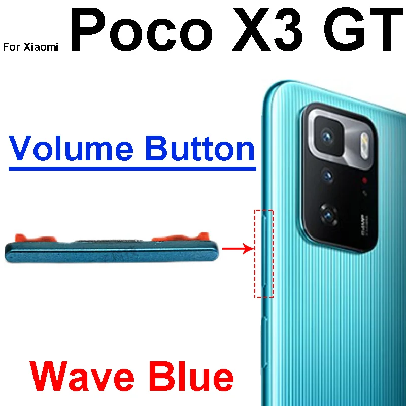 For Xiaomi POCO Pocophone X3 GT Power Voume Side Button Volume Audio Control Side Key Buttons Repair Parts