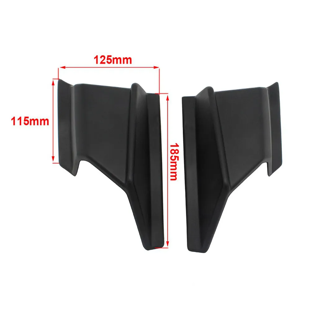 

2 шт. передних боковых спойлеров-винглетов для мотоциклов, прочные, устойчивые к царапинам, замена обтекателей для большинства мотоциклов