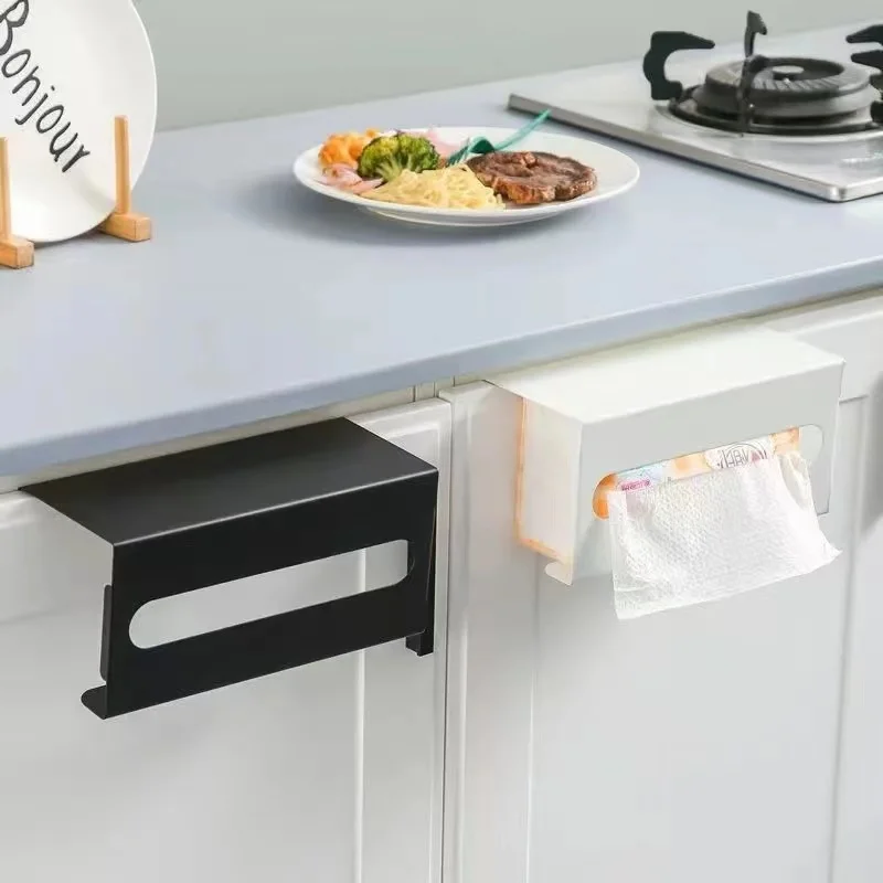 Soporte multifuncional para toallas de papel, caja de pañuelos debajo del gabinete, soporte de hierro fuerte, soporte de carga, accesorios de cocina