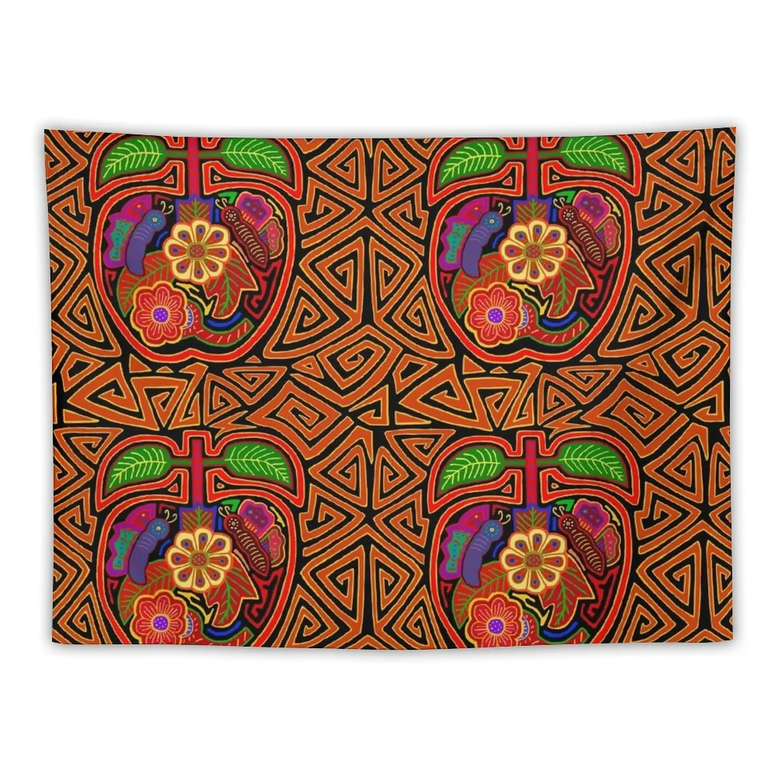 

Kuna Indian Sweet Delicious Apple Tribal Mola Tapestry Decoration Pictures Room Wall Tapestry