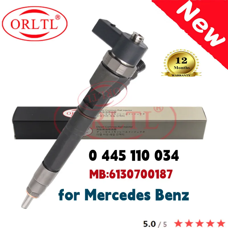 

ORLTL 0 445 110 034 Common Rail Fuel Injector Assy 0445110034 6130700187 for Mercedes Benz MB:6130700187